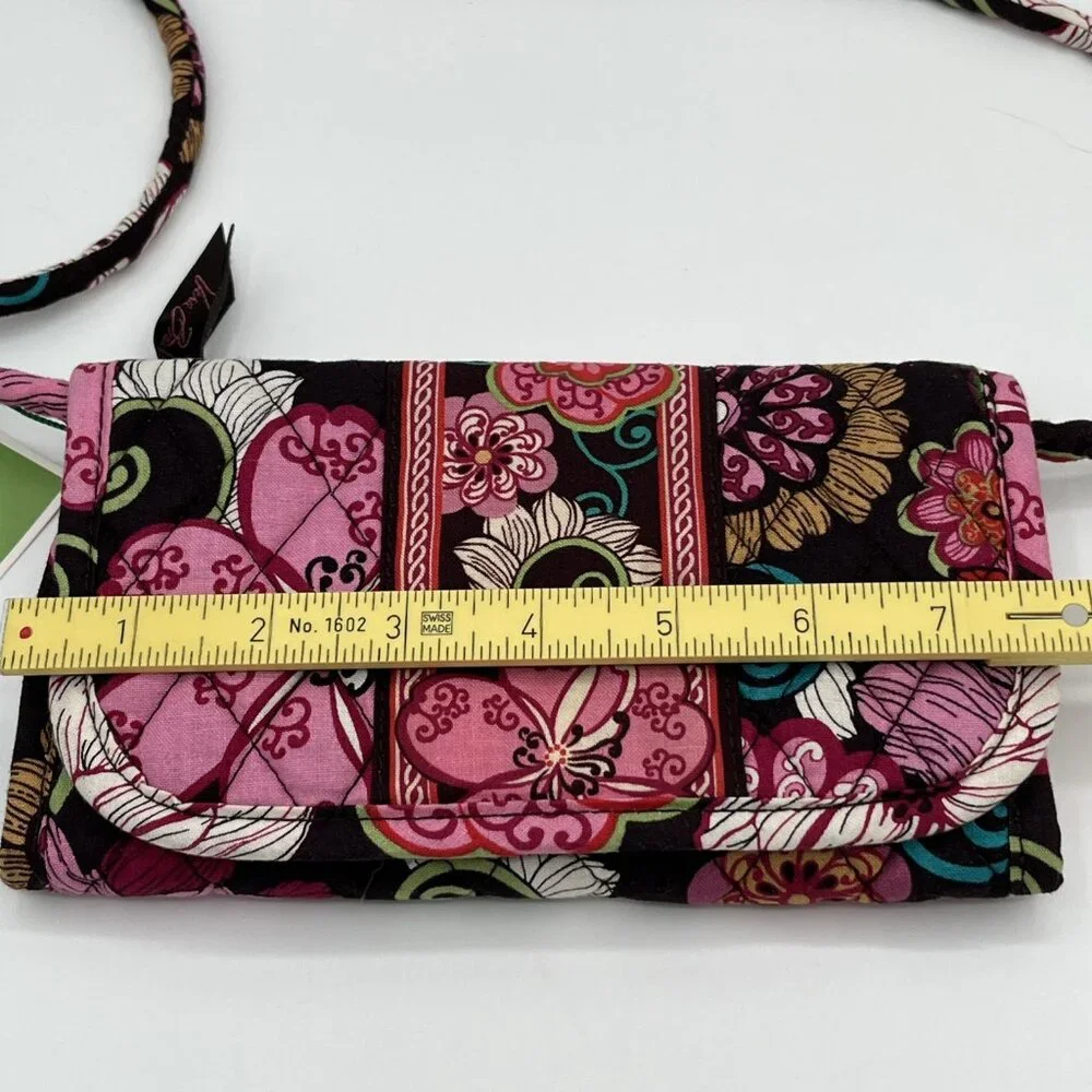 Vera‎ Bradley Mod Floral Pink Shoulder Bag Single Strap Coin Purse 7x4 - Picture 9 of 10